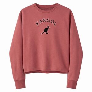 Kangol Women's Dusty Rose Cropped Crewneck  Sweatshirt - Large